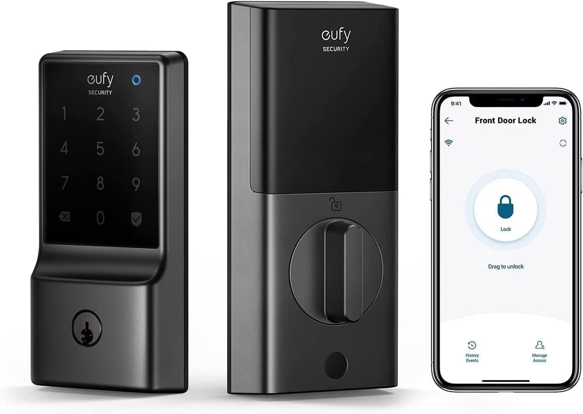 Anker Security C210(E110) Smart Lock, 5-In-1 Keyless Entry Door Lock, Built-In Wifi Deadbolt, Smart Door Lock, Touchscreen Keypad