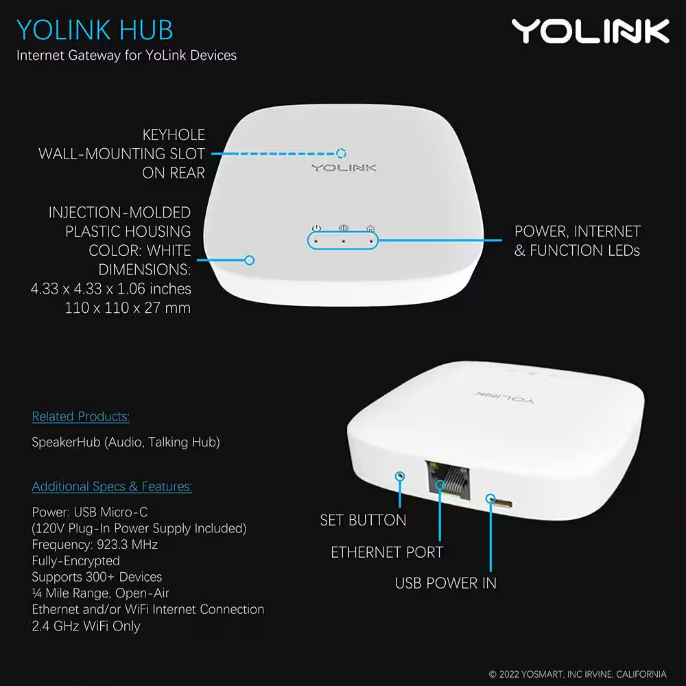 Hub Central Controller Only for Smart Home Devices, 1/4 Mile Range Smart Hub Lora Enabled Smart Home Automation Hub