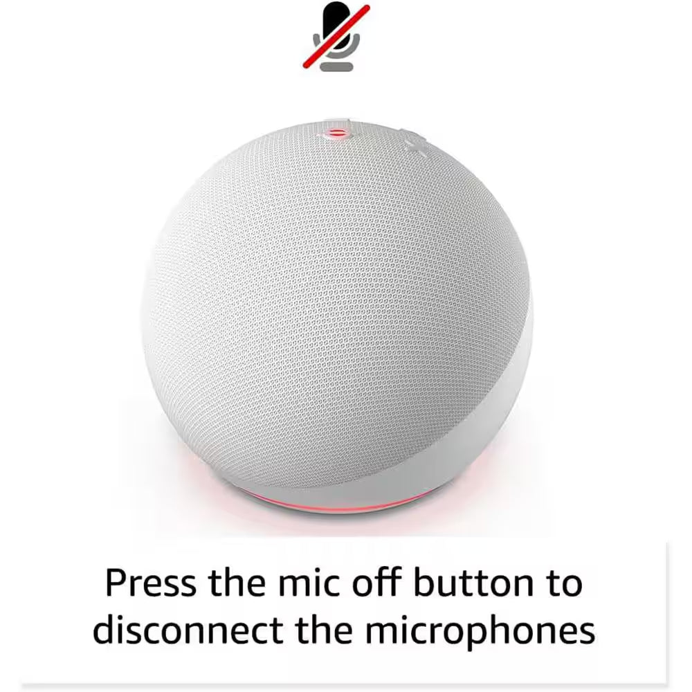 Echo Dot (5Th Gen) Smart Speaker with Alexa Glacier White